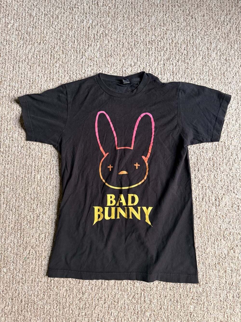 Bad Bunny X100pre Logo Graphic T-Shirt Black Size Small
